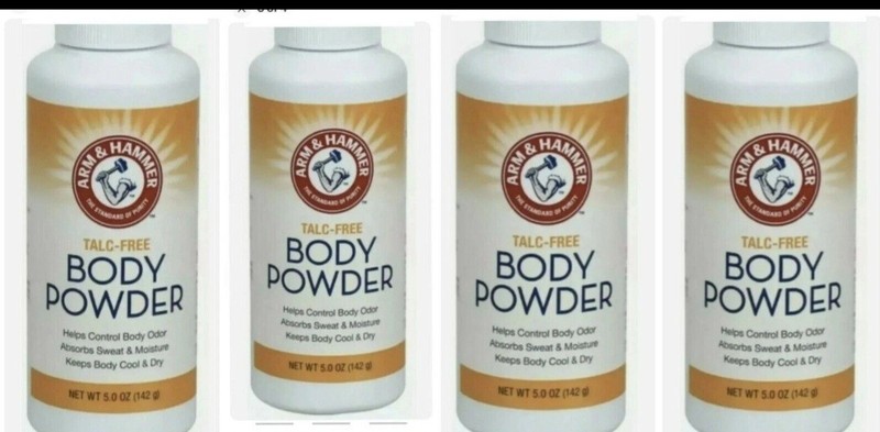 4X Arm & Hammer Talc-Free Body Powder Corn Starch Odor Control 5oz
