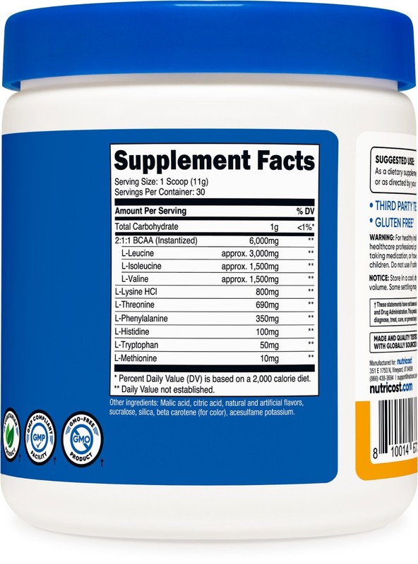 Nutricost EAA Powder 30 Servings - POG Flavor - Essential Amino Acids gallery