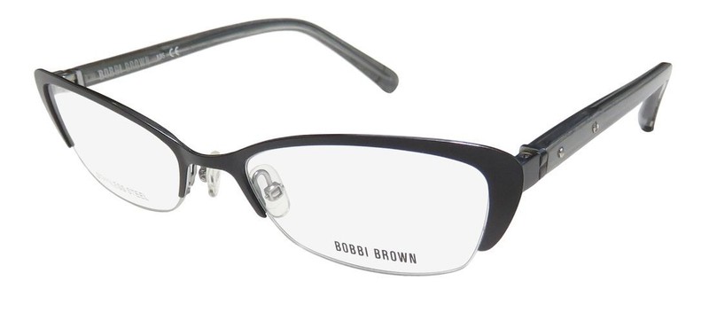 NEW BOBBI BROWN THE ROZA EYEWEAR 0003 BLACK METAL & PLASTIC 52-18-135 CAT EYE
