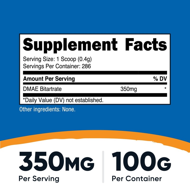 Nutricost Pure DMAE-Bitartrate Powder 100 Grams gallery