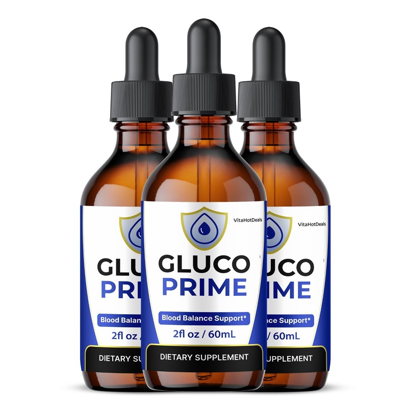 Gluco Prime Liquid Supplement , Max Strength Formula, GlucoPrime Drops (3 Pack)
