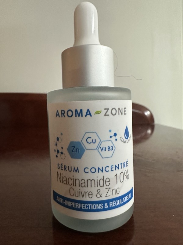 SERUM CONCENTRE NIACIMIDE 10% CUIVRE & ZINC 30ml AROMA ZONE MADE IN FRANCE