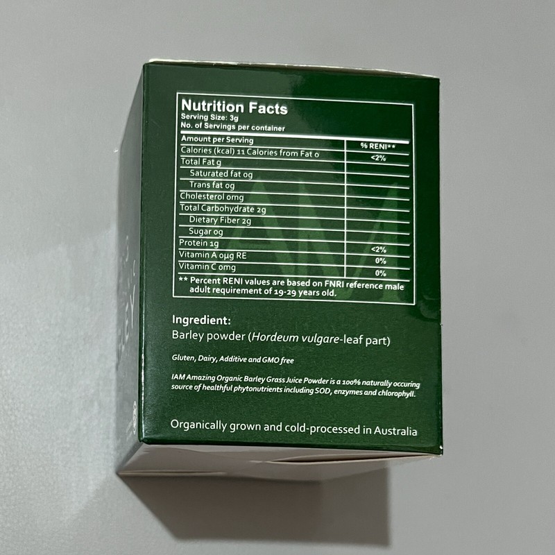 1 Box I AM Worldwide Amazing Pure Organic Barley Powdered Drink Mix 10-Sachets gallery