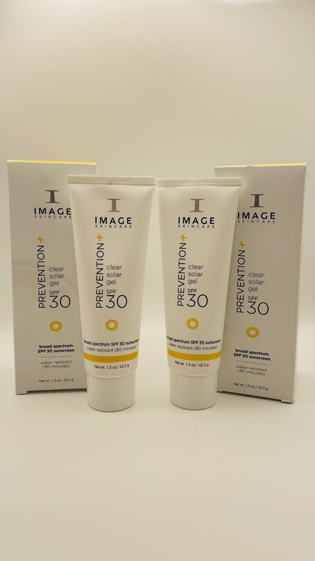 IMAGE Skincare SPF 30 Clear Solar Gel Sunscreen 1.5oz (New) Exp 04/2026 Set of 2