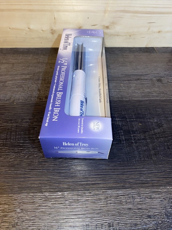 Helen of Troy 1512 Curling Brush Iron White 1/2” Barrel Professional ~ NIB gallery