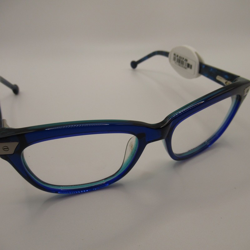 Jonathan Adler JA301 Blue Eyeglass Frames Women’s 53-18-135 Full Rim Cat Eye