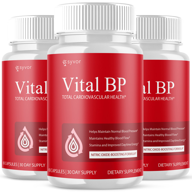 (3 Pack) Vital BP Advanced Blood Support Vitamin Formula VitalBP 180 Capsules