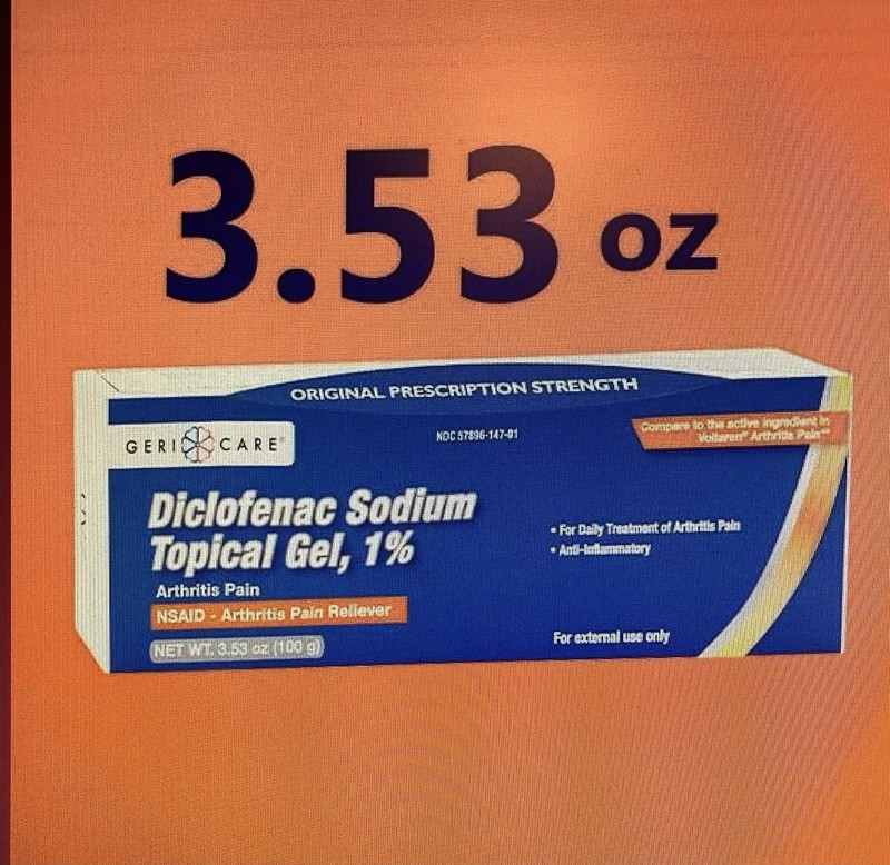 DICLOFENAC SODIUM TOPICAL GEL, 1%, ARTHRITIS CREAM, NEW