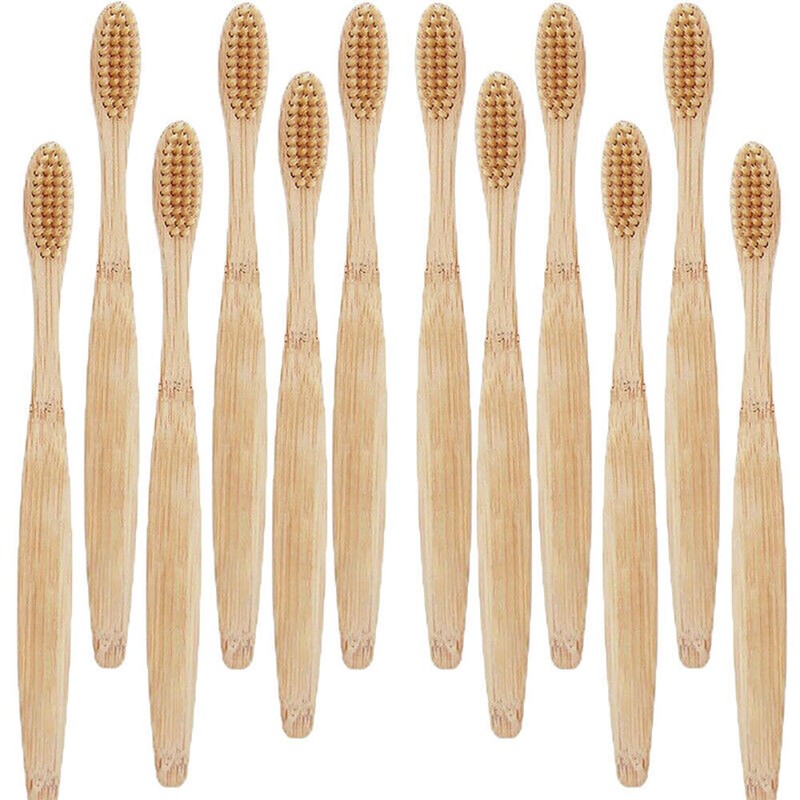 20 /40pcs Bamboo Toothbrush Natural Organic Medium BPA Free Soft Healthy Brush gallery