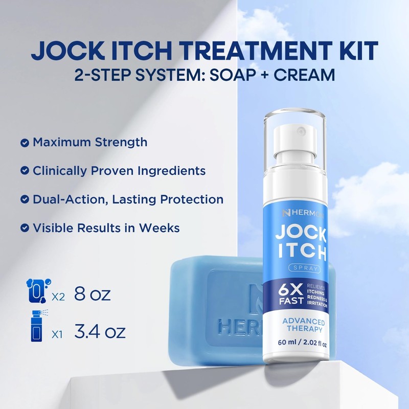 Antifungal Jock Itch Spray & Soap Kit - Fast Relief for Itching, Burning & Redne gallery