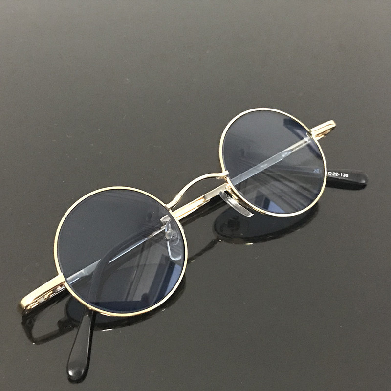 Vintage small Round 38mm Gold Reading Sunglasses Retro Glasses +100 +125 +150 +3 gallery