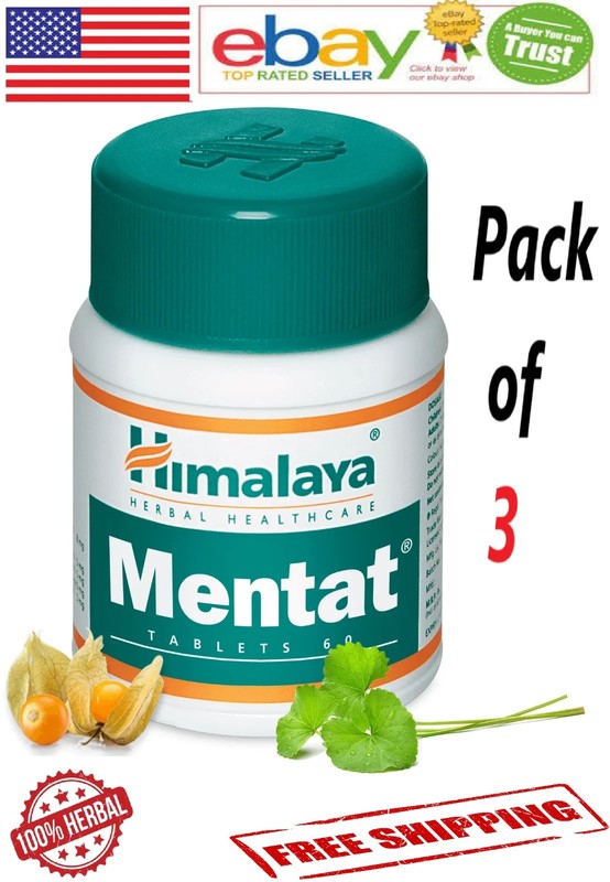 3 X Himalaya MENTAT 60 Tablets Each BEST PRICE