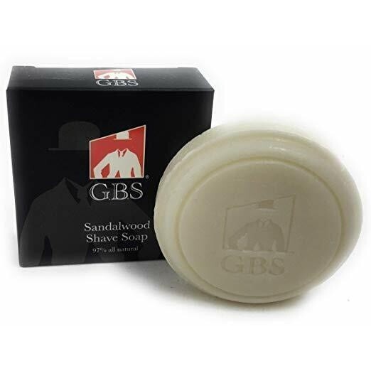 G.B.S Men's Sandalwood Shaving Soap for sensitive skin Shea Butter Glycerin 3oz gallery