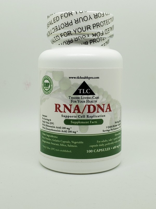 TLC HEALTH RNA/DNA – 100 Caps 400 mg – Supports Cell Regeneration