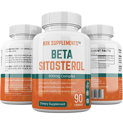 1 btl Beta Sitosterol 800mg Prostate Support Urinary Bladder KRK Supplements gallery