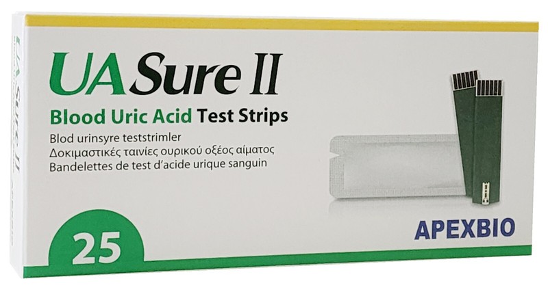 UASure II Uric Acid Test Strips – 25 Count. GENUINE UA Sure. USA. Fast Shipping.