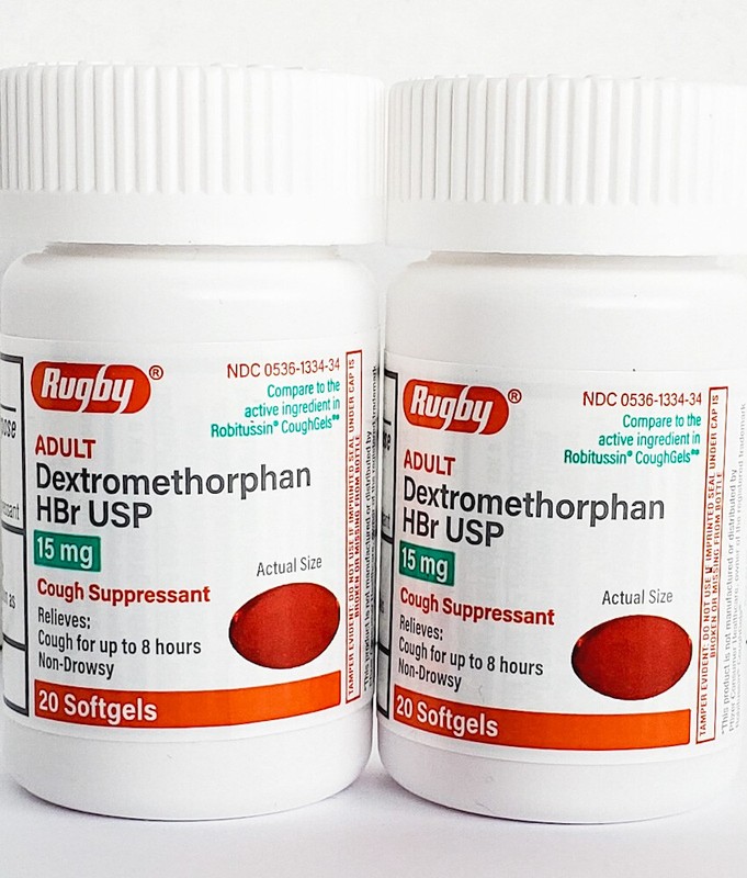 Robafen Cough Suppressant – 15 mg – 20 Softgels (2 Pack) – Exp Date 03-2025