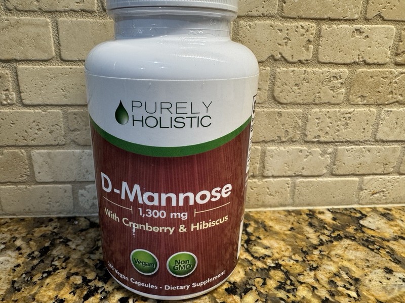 D Mannose 1300mg w/ Cranberry & Hibiscus – 240 Vegan Capsules – 4 Month Supply