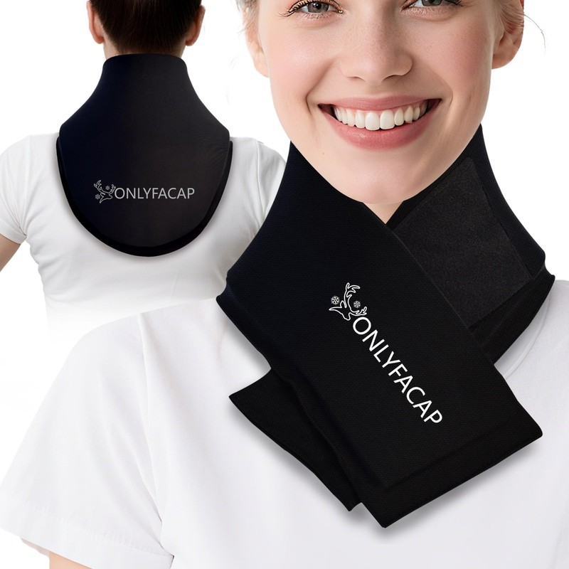 Flexible Neck Ice Pack Wrap Gel,Over 20 Minutes of Cold Therapy, Black