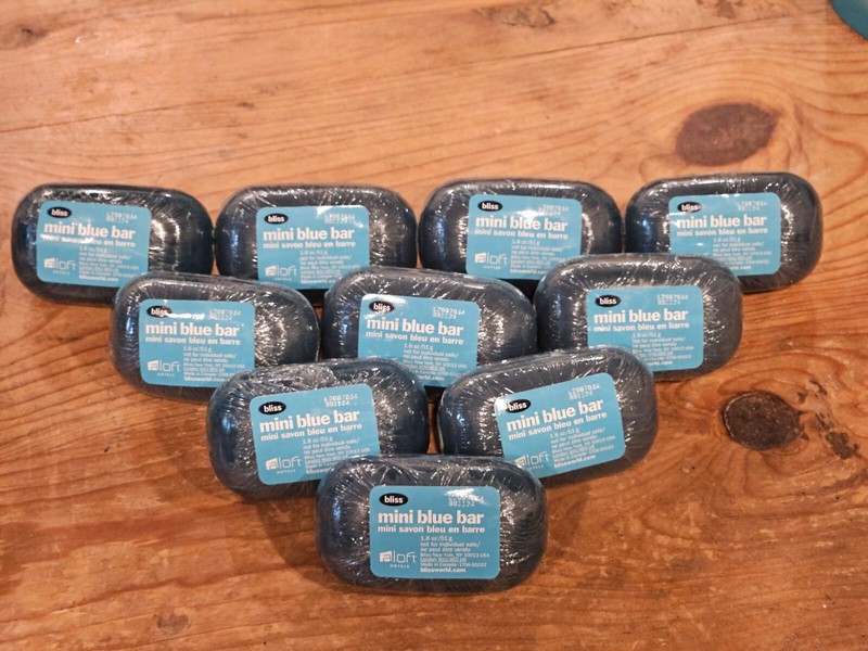 BLISS Mini Blue Massage Bar Soap Wrapped 1.8 oz / 51g RARE Discontinued -10 Bars
