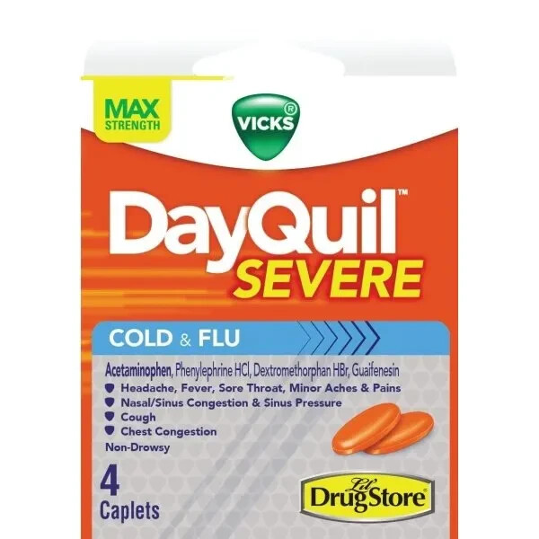 Vicks DayQuil Severe VapoCool Cold & Flu Non-Drowsy Oct2025, 432 - 4 ct boxes gallery