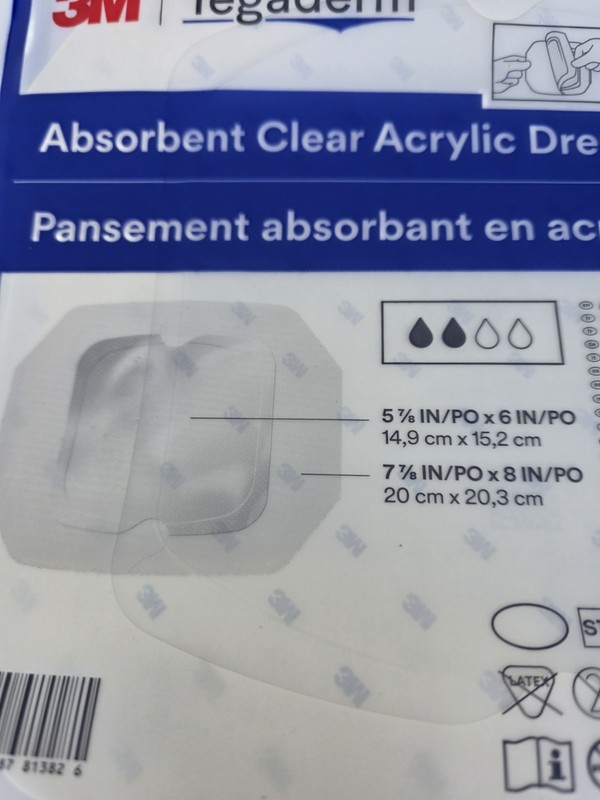 3M Tegaderm Transparent Film Dressing Frame Style 5" x 6" Sterile 7ct EXP 2027 gallery