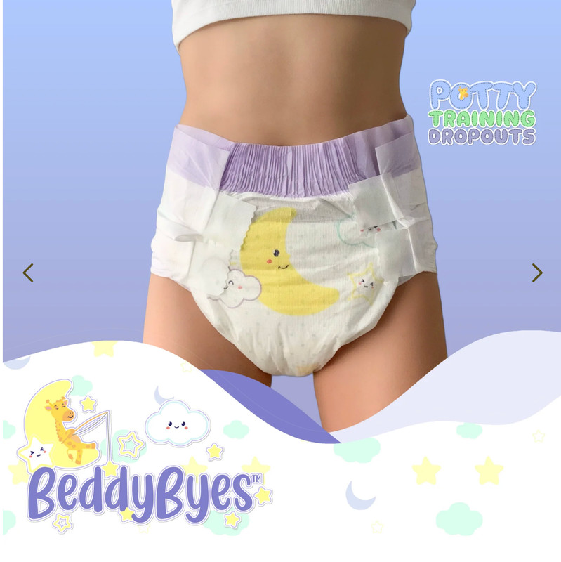 Potty Training Dropout Beddybyes - ABDL Diapers 2 Pack, Medium