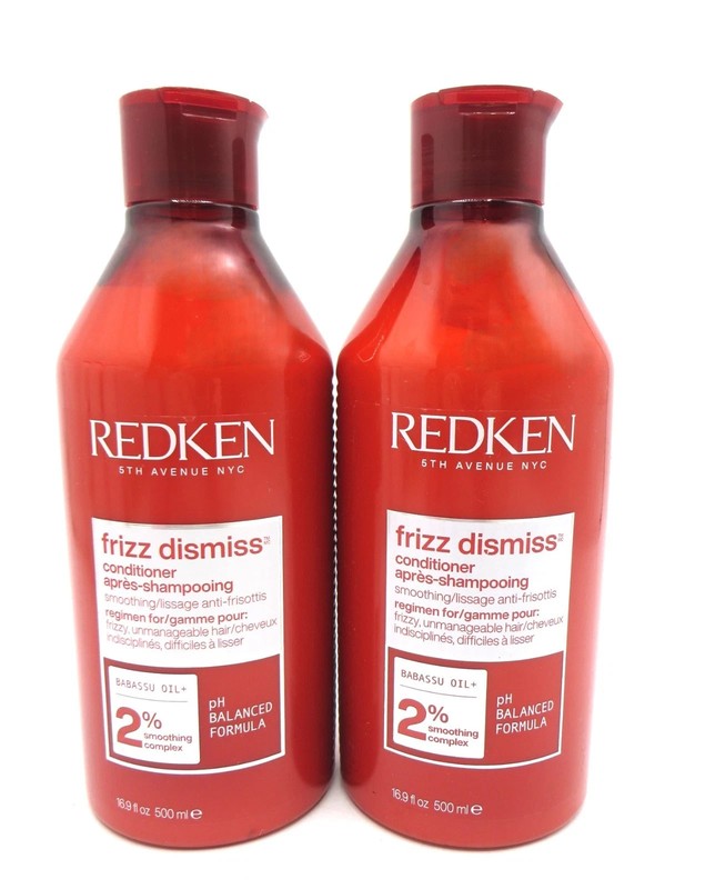 Lot of 2 ~ REDKEN Frizz Dismiss Conditioner 16.9 oz Ph Balanced Formula ~ NEW