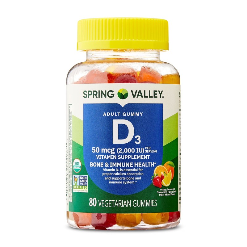 Spring Valley Vitamin D3 Gummies, 50 mcg (2000 IU), 80 Count, gallery