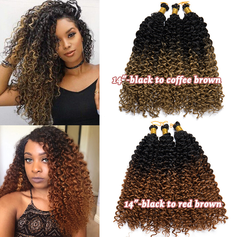 8-14" Marley Bob Deep Water Wave Crochet Braids Hair Extensions Thick As Human gallery