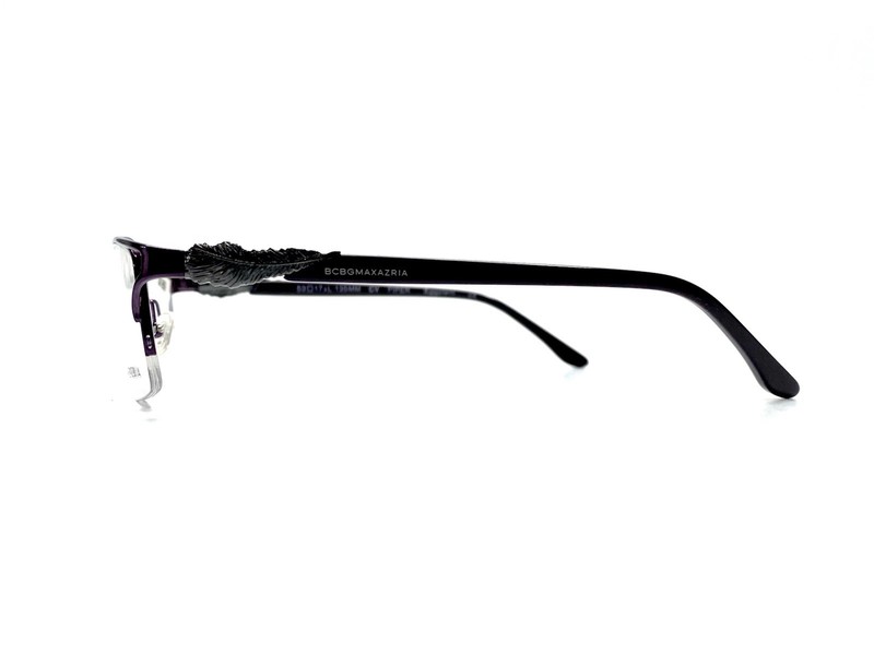 New BCBG Maxazria Purple Metal Half Rim Rectangular Glasses Piper 53 17 135 gallery