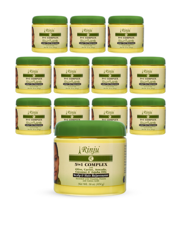 Rinju 5 in 1 Complex Scalp & Hair Rejuvenator 16 Oz – 12 Pack