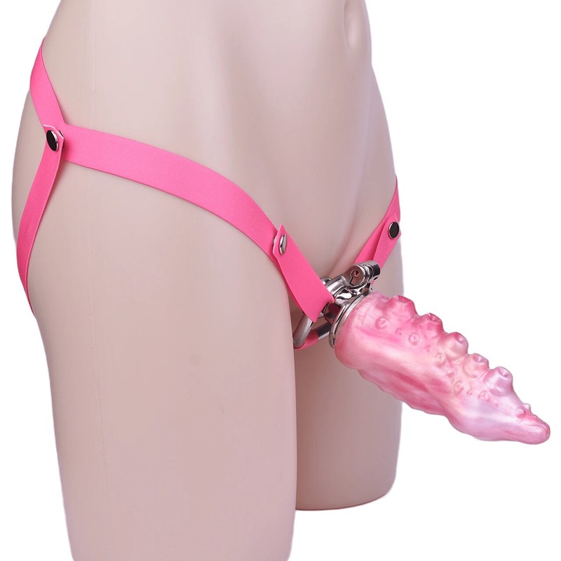 FRRK Magic Penetrator of Metal Chastity Cage and Head Attached Combination Cage