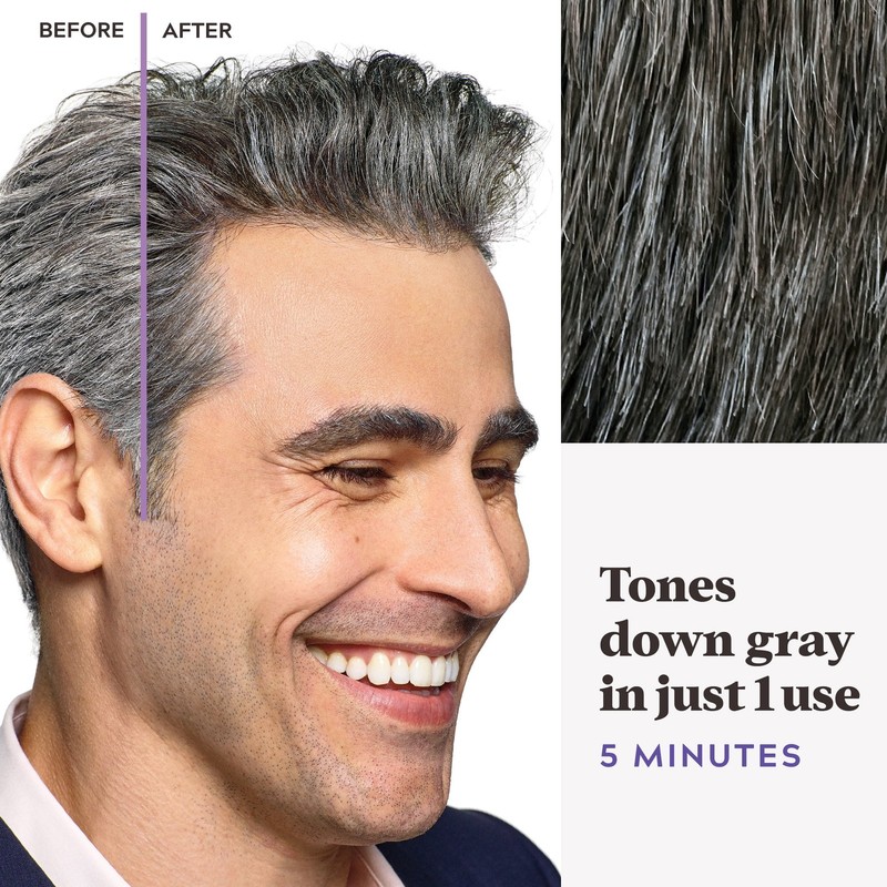 Just For Men Touch of Gray Hair Color with Comb Applicator, T-55 Black, 3 Pack gallery