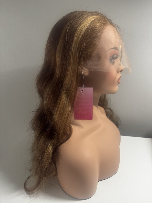 18” 13×4 Lace Front Wig – Body Wave – 100% Human Hair – Pre Plucked