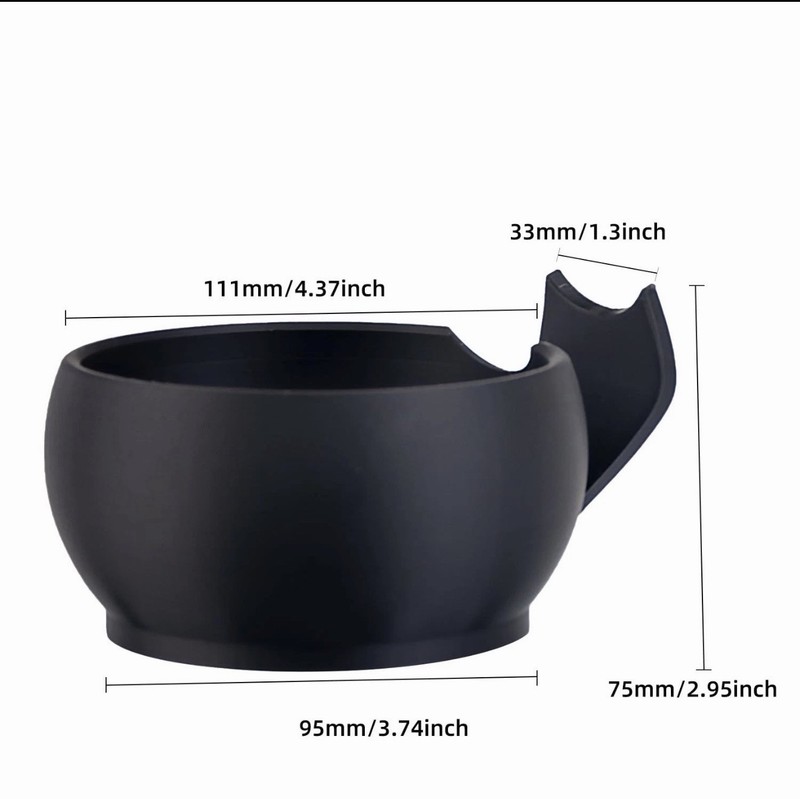 3D Printed PLA Plastic Shaving Soap Bowl Cup Ridges Ripples Mug with Brush Stand gallery