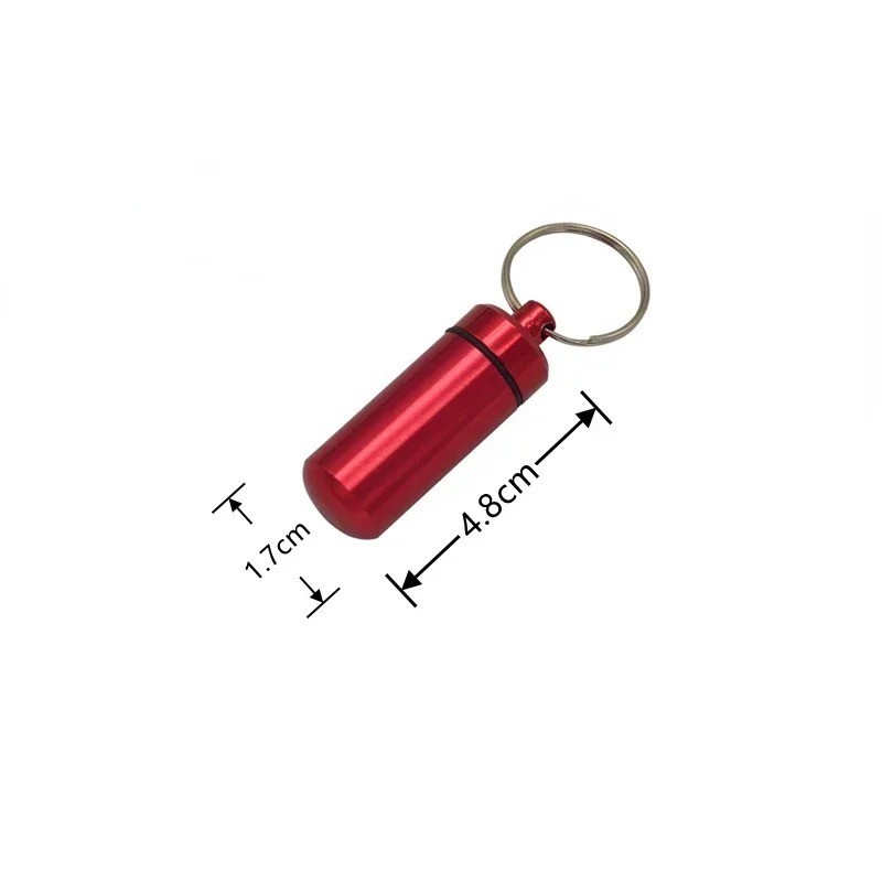 Waterproof Aluminum Pill Box Portable Medicine Vitamin Storage Case gallery