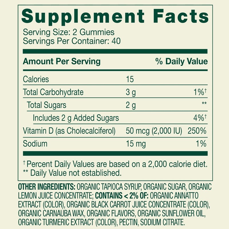 Spring Valley Vitamin D3 Gummies, 50 mcg (2000 IU), 80 Count, gallery