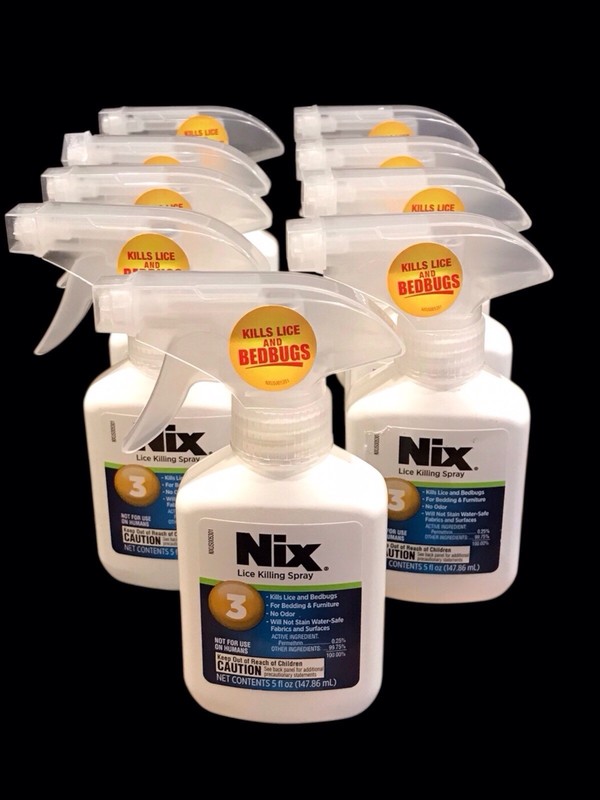 **9 BOTTLES* Nix Lice & Bedbugs Control Spray Bedding & Furniture Odor Free 5 oz
