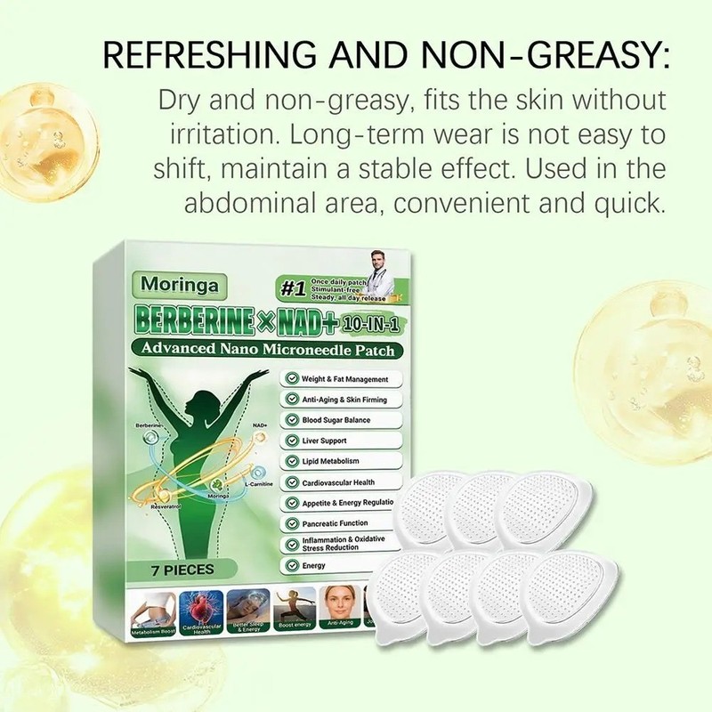 50% OFF Moringa Berberine x NAD+ 10-in-1 Advanced Nano Microneedle Patches 7 Pcs gallery