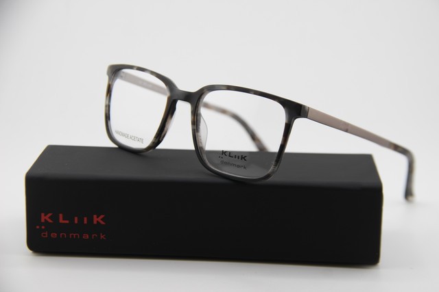 NEW KLIIK DENMARK 753 M400 GREY HAVANA GUNMETAL AUTHENTIC EYEGLASSES 48-17