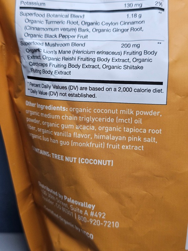 Paleovalley Organic Superfood Golden Milk - 30 servings - Exp 6/27 -New! Sealed! gallery
