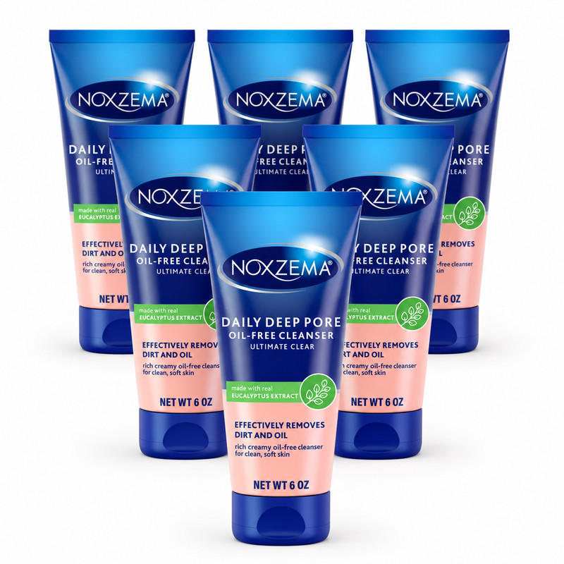 Noxzema Daily Deep Pore Cleansing Cream Ultimate Clear Oil-Free 6 fl oz 6 Pack