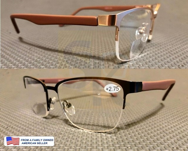 +1.00 ~ 4.00 EARN REWARDS BIFOCAL READING glasses HOT SELLER SPRING HINGES Matte