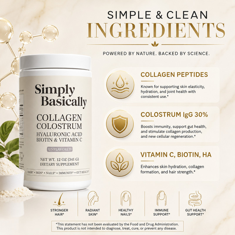 Collagen Colostrum Powder Women Hyaluronic Acid Biotin Vitamin C Skin gallery