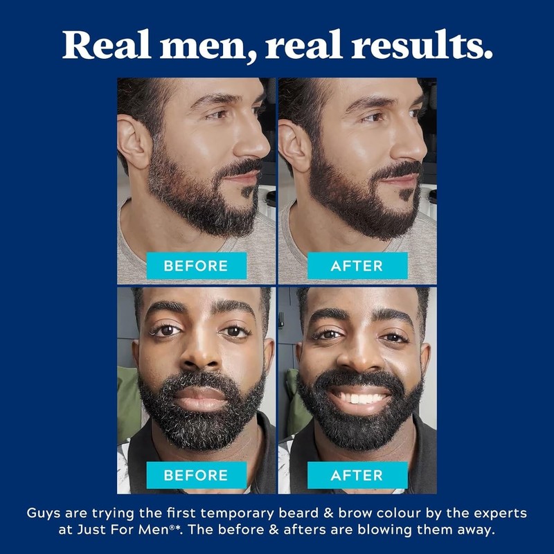 Up to 30 Applications of 1-Day Beard & Brow Color - Black, Fills Patchy Areas gallery