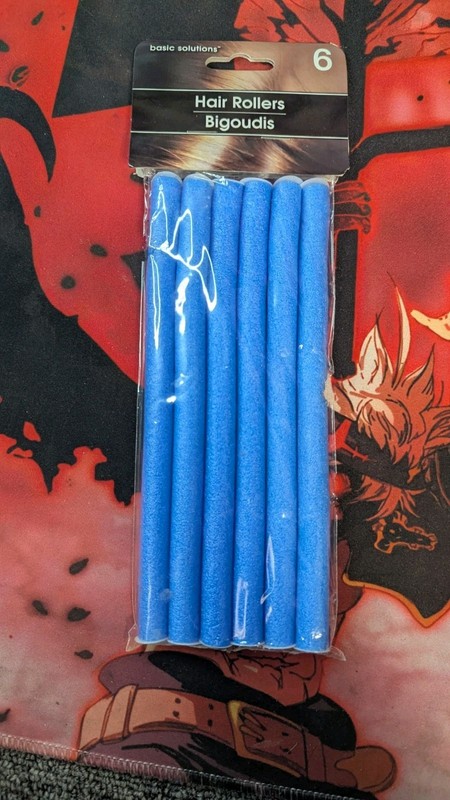 New Basic Solutions Hair Rollers Pack Of 6 Flexible Blue 7″ Inch