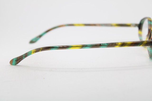 NEW KALA EYEWEAR ELLIPSE GN BROWN YELLOW BLUE HORN AUTHENTIC EYEGLASSES 43-20 gallery