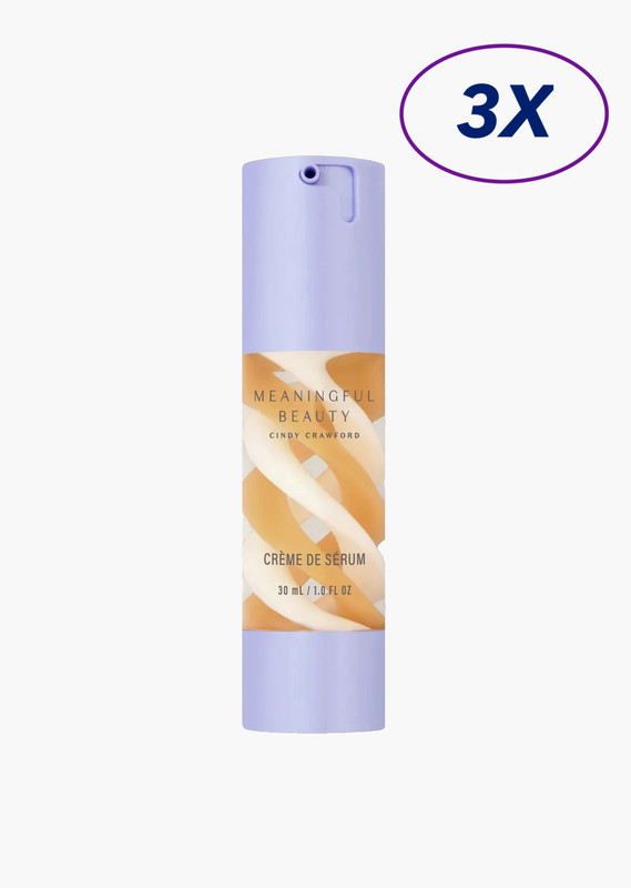 3 PK. MEANINGFUL BEAUTY CINDY CRAWFORD 2 in 1 Crème De Serum 3 PK, 1 Fl Oz Each