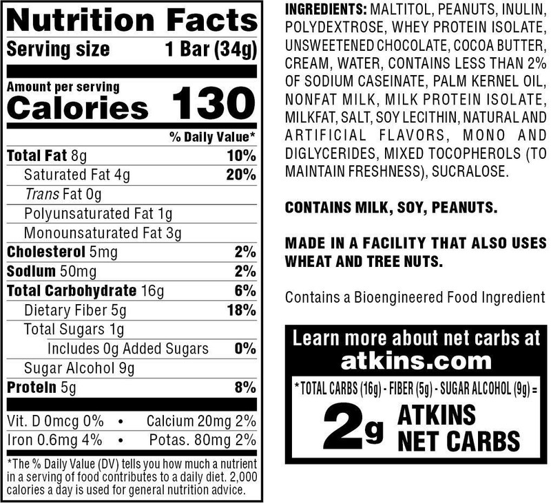 Delicious Atkins Endulge Caramel Nut Chew Bar - Low Carb, 1g Sugar, Fiber Boost gallery